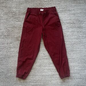 Levi's Women's Off-Duty High Rise Relaxed Jogger Burgandy Brown Sz Medium